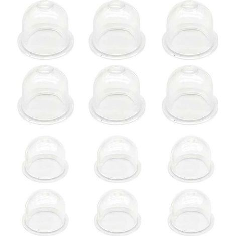 12 Pcs White Primer Bulb Pump 19mm And 22mm Clear Carburetor Oil Cup For Lawn Mower Hedge Machine Gasoline Saw Fan Fuel Primer Bulb (1/5)