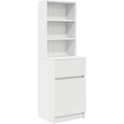 Maison Exclusive - Comodino Bianco 39x35x125 cm in Legno Multistrato