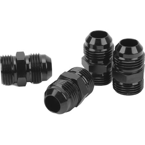 4 Stück O-Ring-Anschlussstutzen, Außengewinde, Kraftstoffverteilerrohr-Adapter, 1500 PSI, O-Ring-Anschlussstück für Kraftstoffverteilerrohr, Ölkühler, Kraftstoffpumpe, 10AN ORB auf 10AN (1/5)