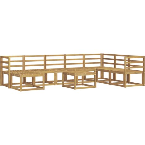 Ensemble de canapés d'extérieur 9 pcs Blanc vidaXL (1/5)