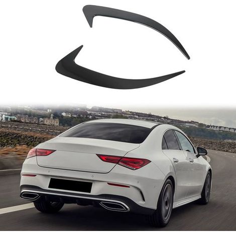 1 pair of rear bumper canard stickers for 2020 Mercedes-Benz CLA (1/4)