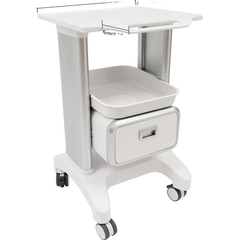 Carrito de belleza, diseño móvil, amplio espacio de almacenamiento, GRIS (1/2)