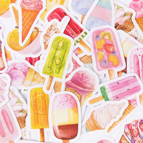 Autocollants décoratifs en forme de glace, à faire soi-même, pour la création de cartes et d'enveloppes. (1/5)