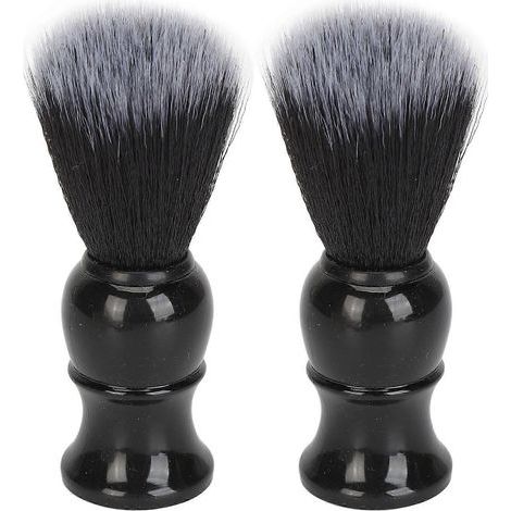Lot de 2 brosses à barbe pour hommes avec poils synthétiques fins, brosse en mousse à séchage rapide pour l'entretien de la moustache (YMMR) (1/5)