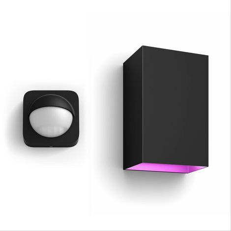Philips Hue Resonate Applique murale d'extérieur Up & Down (Noir) Lumière blanche et colorée - Incl. Détecteur de mouvement extérieur - White and Color Ambiance (1/5)