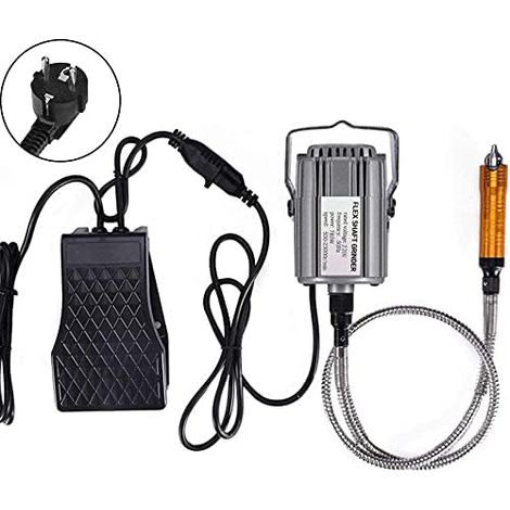 780-W-Elektrobohrschleifer mit flexibler Welle, Polierfutter, Dremel-Rotationswerkzeug, Hängeschleifer, Fußpedal, flexibler Metallwelle, 23.000 U/min