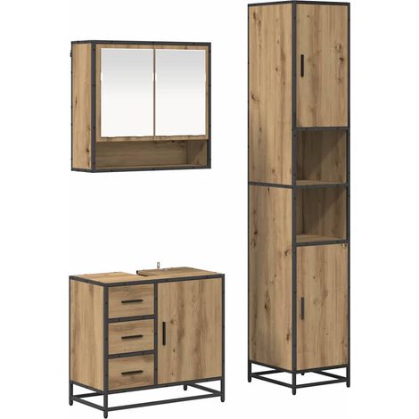 Maison Exclusive - Badezimmermöbel-Set mit Regal 3 pcs Artisan-Ei