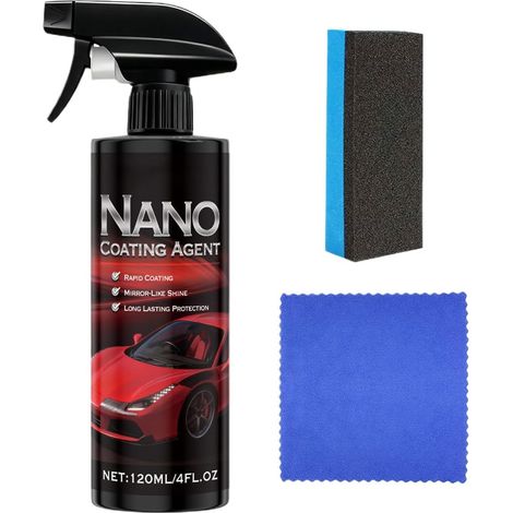 Spray de Revêtement Protecteur pour Véhicules  120ml Polish Protecteur pour Carrosserie,Nettoyant Lustrant Spray,Pour SUV Moto Garage Atelier Entretien Extérieur Weekend Camion Voiture (1/5)