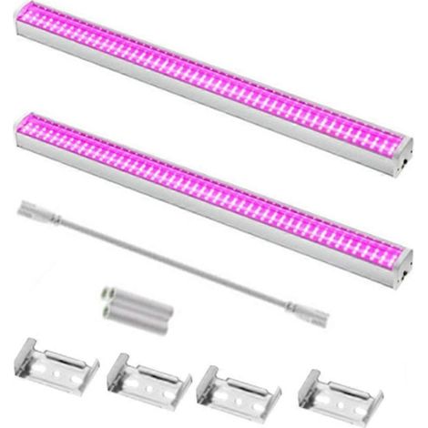 Lot de 2 lampes de croissance LED - Éclairage d'intérieur 25 W pour semis, prise européenne-AquaForge (1/5)