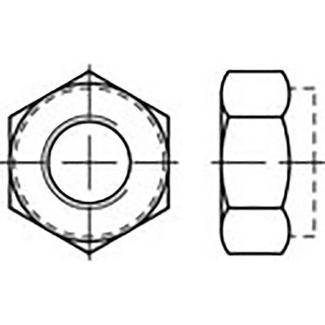 [NEUWERTIG] B-Ware Toolcraft Sechskantmutter Mutter Din 985 Edelstahl V2 A M16 25 Stück