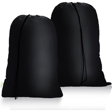 Grands sacs à linge de voyage avec cordon de serrage, 60 x 80 cm (lot de 2), résistants et pliables, pour ranger vêtements sales, jouets, etc. Idéal pour la maison, les études, les dortoirs et les cam (1/5)