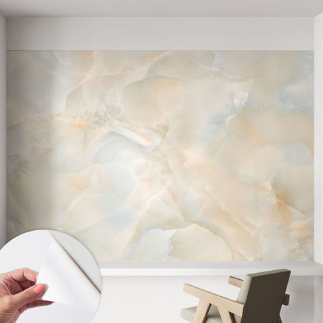 Papier peint adhésif décoratif avec colle pour salon chambre et bureau Installation rapide Abstraction subtile 152x104 cm (1/5)
