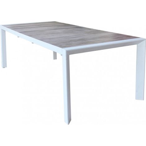 Tavolo Allungabile Portland 175/235x100x75 h cm in Alluminio Bianco (1/5)
