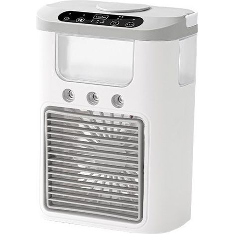 Tragbare Klimaanlage mit 3 Geschwindigkeitsstufen, Verdunstungsluftkühler, leiser Tischventilator 22 x 15 x 10 cm - KZQ (1/4)