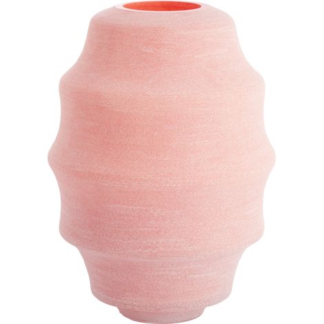Light & Living Vase ASHORO mit Glas in Amber-Ton – 19x14x22 cm