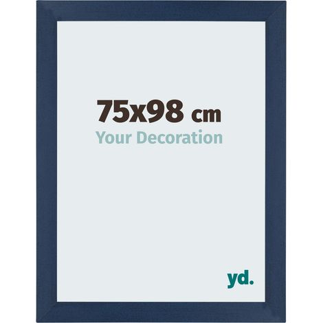 yd. - Cadre photo 75x98 - Bleu Fonce Patine - MDF - Mura