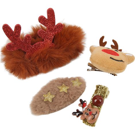 Ensemble d'accessoires pour cheveux de Noël, chouchou et broche (1/5)