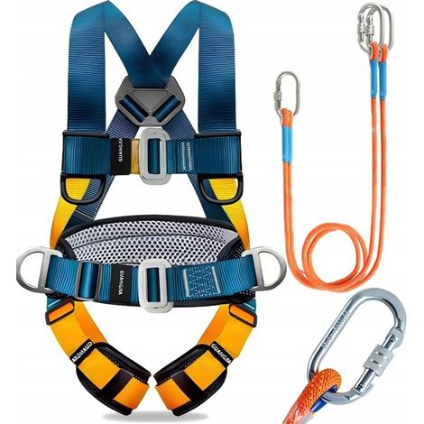 Zosudull - Harnais de sécurité antichute - Protection 1800 kg - Confort 5 points rembourré - Polyester double A, acier allié - Travail en hauteur, BTP, escalade (1/5)