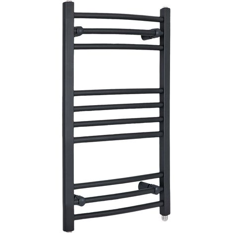 Hudson Reed Artle - Sèche-Serviettes Design Électrique Moderne Incurvé - Anthracite - 80 cm x 49.8 cm (1/5)