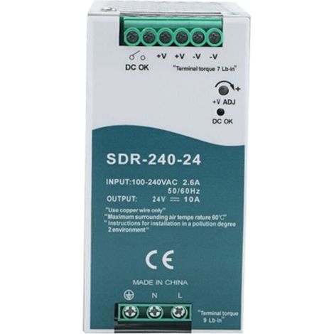 Alimentation à découpage SDR-240-24 avec fonction PFC, capacité de charge de 150 %, rail DIN (1/4)