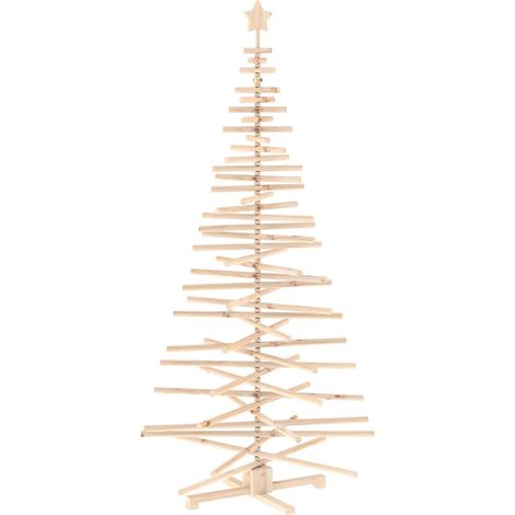 Albero di Natale in legno KOTKA 210 cm Legno Massello di Pino vidaXL (1/5)