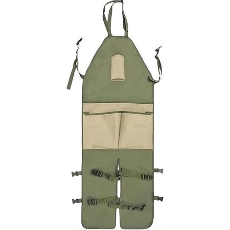 Grembiule da giardinaggio - Grembiule da uomo - Grembiule da raccolta con tasche - Impermeabile - Regolabile - Ginocchia rinforzate, adatto per falciare e tagliare il prato (1/5)