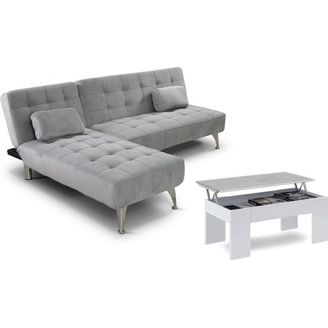 Oferta: Sofa Cama Chaise Longue XS + Mesa de Centro Elevable (1/5)