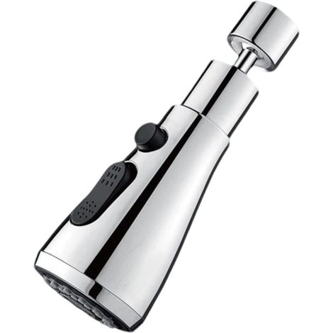 Mitigeur Cuisine, Douchette Evier Cuisine 360° Rotatif 3 Modes Avec Mousseur Robinet Anti, Éclaboussures, Adaptateurs Multi-Tailles Pour Évier De Cuisine (13.56cm)