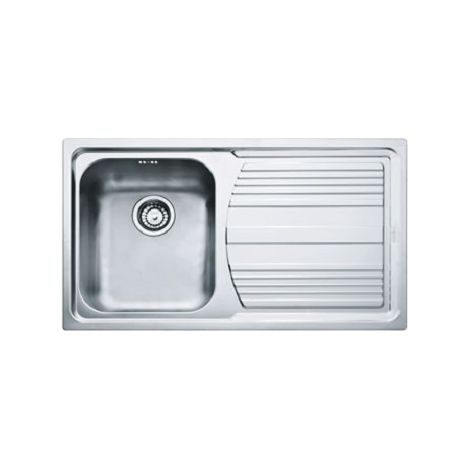 Franke LLX 611-L. Materiale del lavandino: Acciaio inox, Colore del prodotto: Acciaio inox, Numero di vasche per lavello: 1 ciotole. Larghezza: 860 mm, Profondità: 500 mm - 101.0152.583