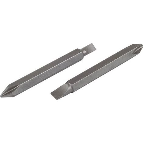 wolfcraft Set di inserti doppi con impronta a taglio/a croce (PH), 2 pezzi I 2407000 I 2 inserti Solid doppi, 60 mm, diverse dimensioni disponibili (1/4)