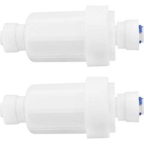 Microfiltre À Deux Voies - Raccord Rapide 6,4 mm - Précision 40 µm - Pression Max 10 Bars - Température 1 à 65 °C - Acier Inoxydable 316 - POM - NBR - 1 Pièce (1/4)
