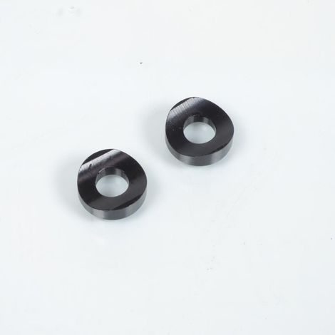 Entretoise de valve incurvée en aluminium anodisée noir pour moto