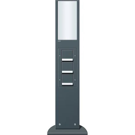 Gira Colonne électrique Lumière + 3x SCHUKO SP 769 mm Gira Energiesäule Anthrazit [134228], 1342 28
