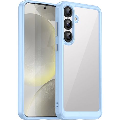 Custodia a tema spaziale con cornice in gel per Samsung Galaxy S25+ - Blu (1/5)