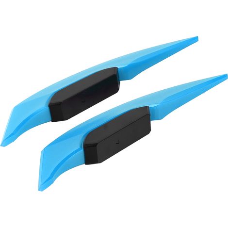 Ailerons aérodynamiques universels pour moto, paire d'ailes latérales bleu clair, accessoires de cyclomoteur, compatible VTT et SSV, kit de 2 pièces. (1/5)