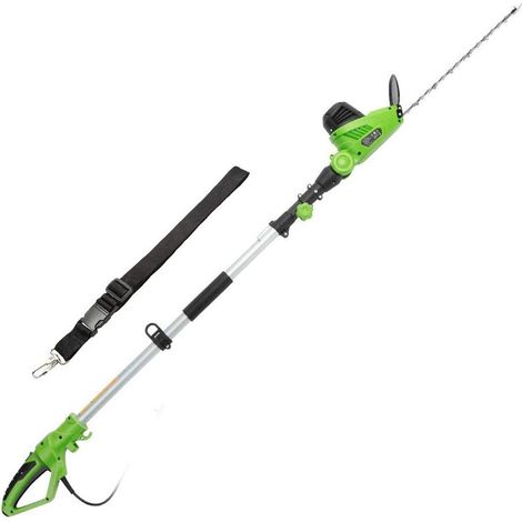 Taille-haie télescopique électrique avec Tige Extensible, Taille Haies Lame 41 cm avec Inclinaison, Lame réglable, Entretien du Jardin, Coupe-Bordures (460W - 240 cm) (1/5)