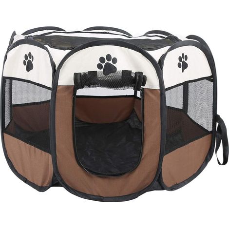 Largeight – Tente pour animaux de compagnie pliable – Dimensions φ81 cm x h 45 cm – Tissu 600D résistant – Pour chiens et chats en intérieur/extérieur (1/5)