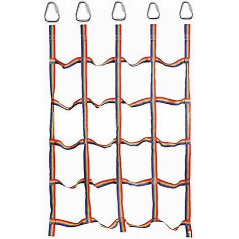BDD Filet d'escalade pour enfants, filet d'escalade en nylon pour enfants jouant à l'intérieur et à l'extérieur, (pièce de 57,1" x 72,8") (1/4)
