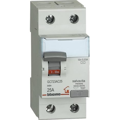 Bticino GC723AC25 BTDIN Fehlerstrom-Schutzschalter 2 Module