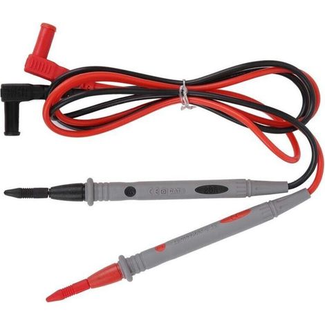 2 Pièces ac/Dc 1000 V Silicone Multimètre Fils de Test Sonde Test Stylo Électricien Testeur 20a audacieux Fil de Cuivre Noyau,Autres outils à main et accessoires