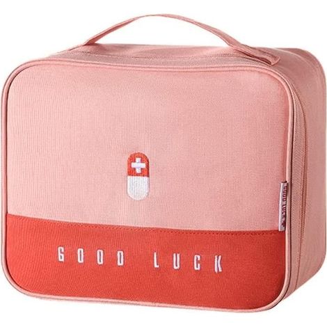 Trousse de Premiers Secours Portable Boîte, Sac de Rangement de Médicaments, Trousse de Secours Vide (1/4)