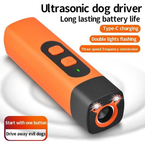 Dispositif anti-aboiement à ultrasons, portée de 15 mètres (50 pieds), outil de dressage professionnel, silencieux LED pour intérieur/extérieur. (1/5)