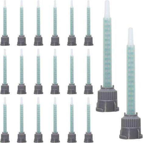 20 Pièces Buse Bi Composant 1:1 Buse De Mélange Statique Tube De Mélange Époxy Mélangeur Statique Pour Pistolet à Colle Plastique Pistolet Colle Bi-Composant pour Métal Bois Maçonnerie (1/5)