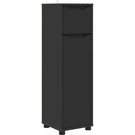 Maison Exclusive - Mobile da Bagno Nero 30,5 x 30 x 101 cm Legno multistrato (1/5)