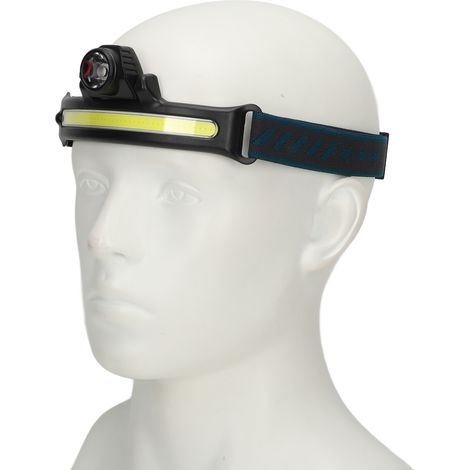 Wiederaufladbare COB-LED-Stirnlampe, Typ C, ideal zum Angeln, Radfahren und Laufen im Freien. Modell W678 1, fester Fokus. (1/4)