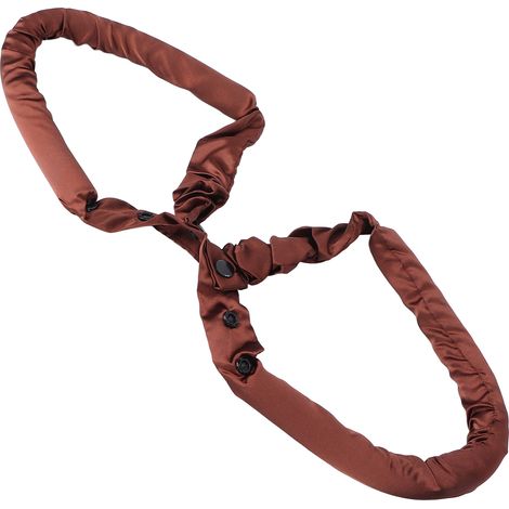 Bandeau pour bigoudis sans chaleur en mousse EVA et coton doux, idéal pour la nuit et pour réaliser des boucles soi-même (marron) (1/5)