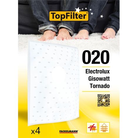 Lot de 4 filtres aspirateur seau Tornado et filtre aspirateur, poche aspirateur, accessoire aspirateur, Non tissé polypropylène, 30 x 26 cm (1/4)