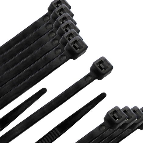 Bridon 100% Nylon. Couleur noire 7,5 x 450 mm. (Sac 100 Unités) (1/5)