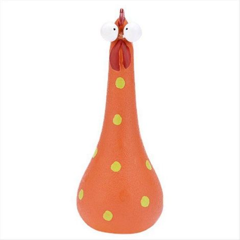 1 Ornements de jardin, Statue en résine, Poulet à long cou, Décoration extérieure, Pour pelouse et patio (1/5)