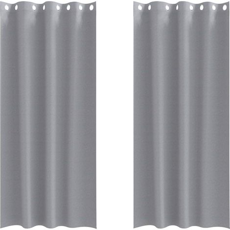Maison Exclusive - Verdunkelungs-Vorhänge mit Ringen 2 pcs Hellgr